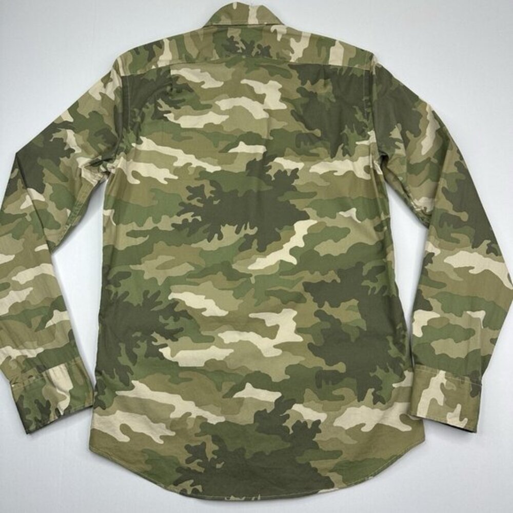 J.Crew Flex Mens XS Slim Fit Camouflage Button Down Shirt‎ Green Camo L6410 NWT - Picture 3 of 11
